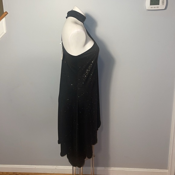 CBR NWT One shoulder Black Glitter dress. Small. - Picture 10 of 14